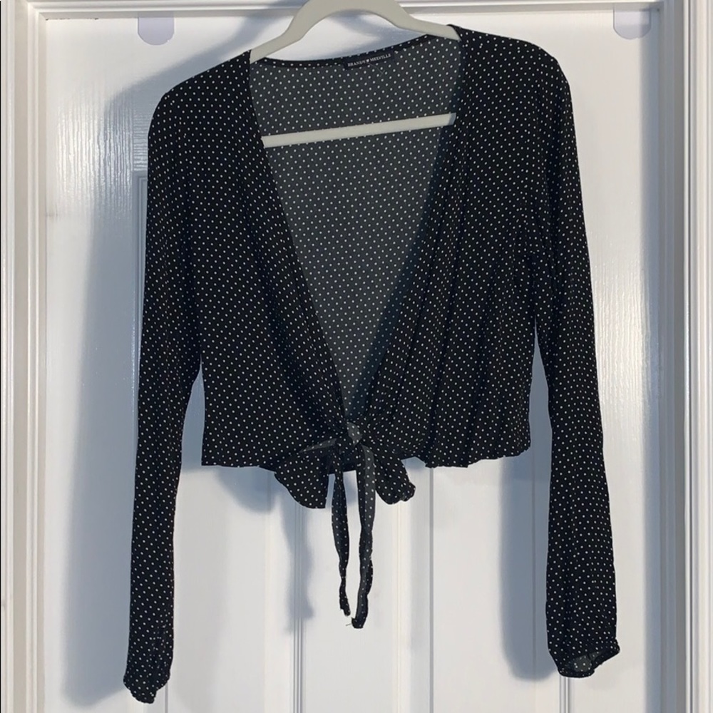 Long sleeve tie top